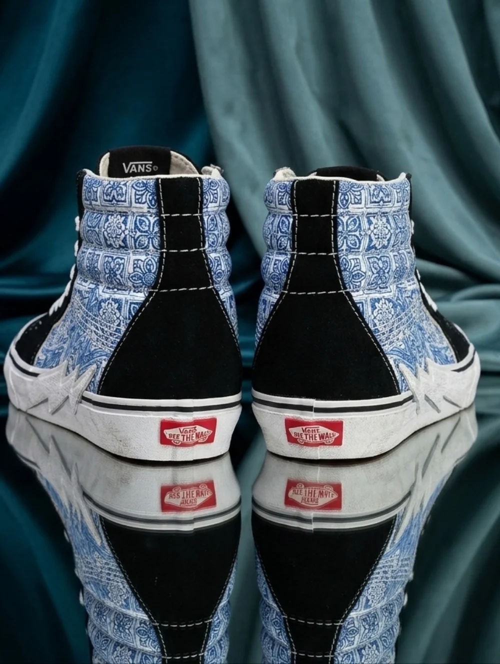 Vans Sk8 Hi Bolt Liquify Black Blue Men's 9 Women's 10 New